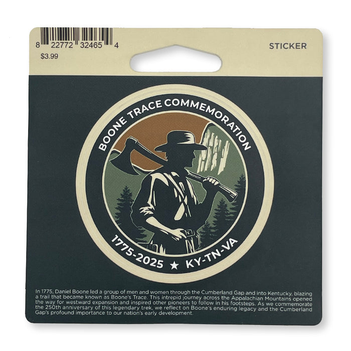 Cumberland Gap Boone Trace Commemoration Decal