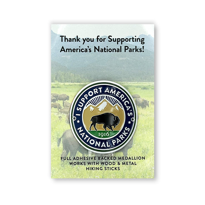 Park Supporter Bison Hiking Medallion
