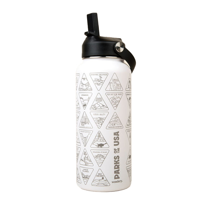 Parks of the USA Bucket List Bottle - White