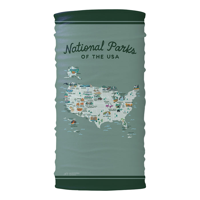 National Parks of The Usa Illustrated Map Bana