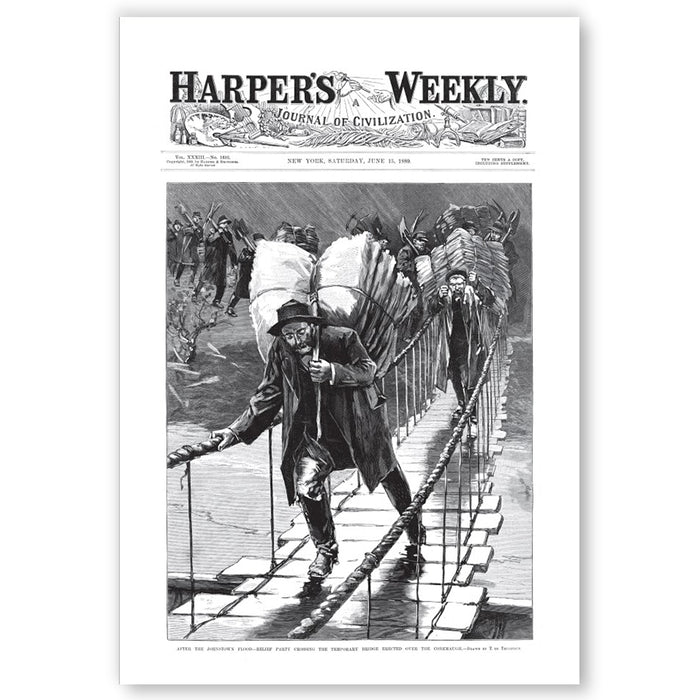 Harpers Weekly 1889 – Johnstown Flood Article Reprint