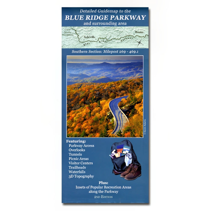 Guidemap to the Blue Ridge Parkway and Surrounding Area: Southern Section