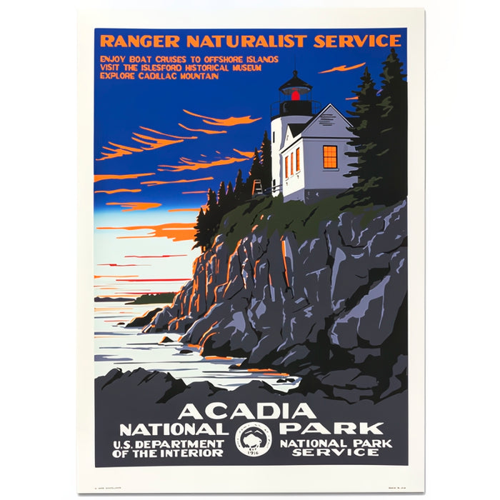 Acadia National Park WPA Travel Poster