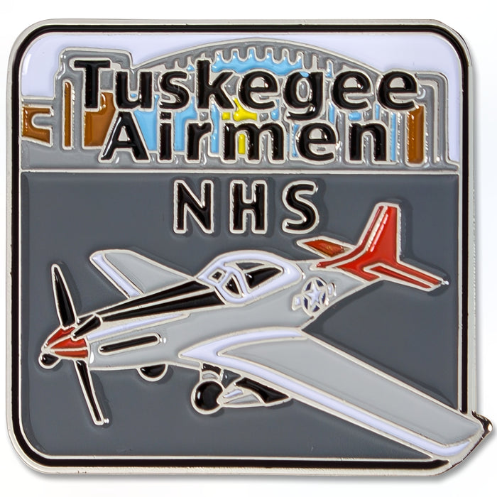 Red Tail Airplane Pin
