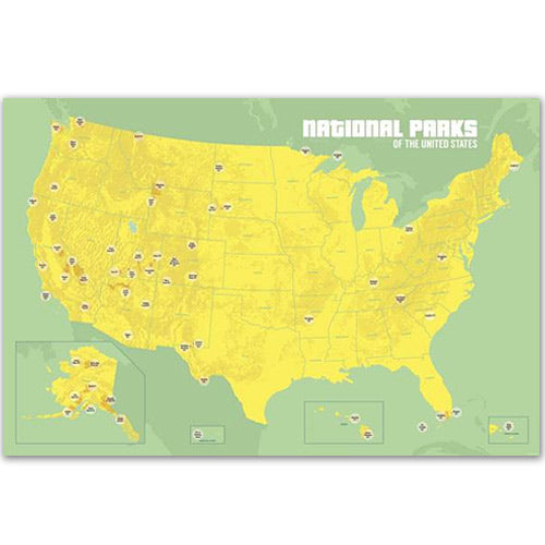 Natural Earth National Parks Collector Pins Map