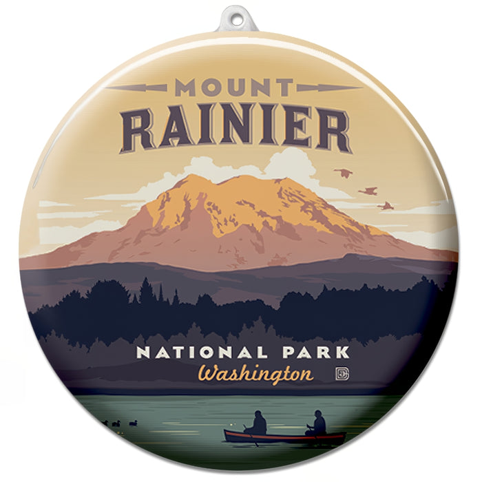 Mount Rainier Suncatcher Ornament