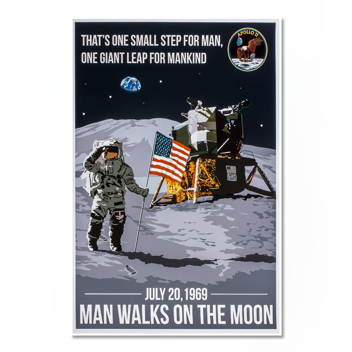 Vintage Moon Landing Commemoration Poster