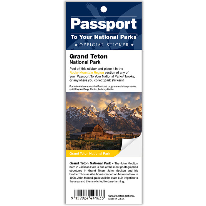 Grand Teton NP Passport Sticker