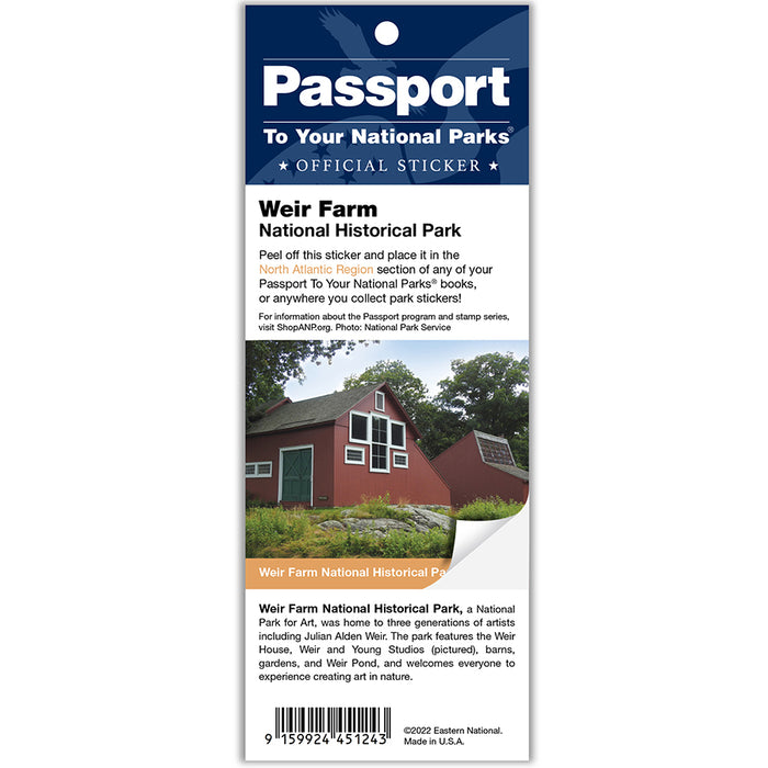 Weir Farm NHP Passport Sticker