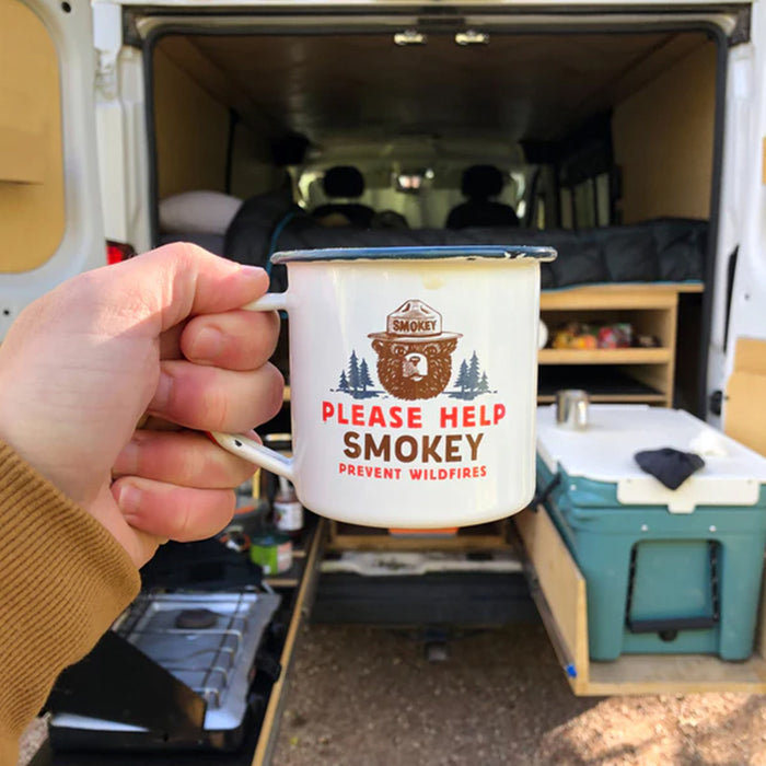 Smokey Bear Enamel Camp Mug