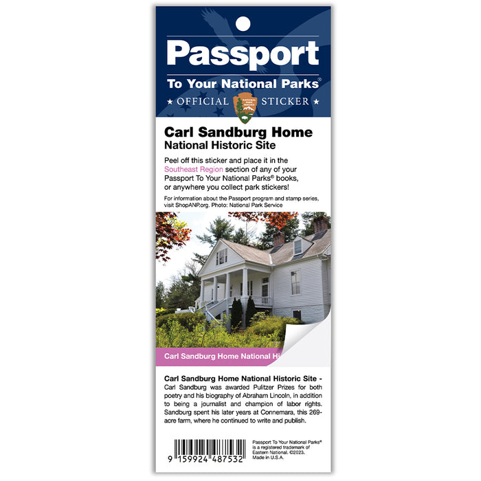 Carl Sandburg Home NHS Passport Sticker