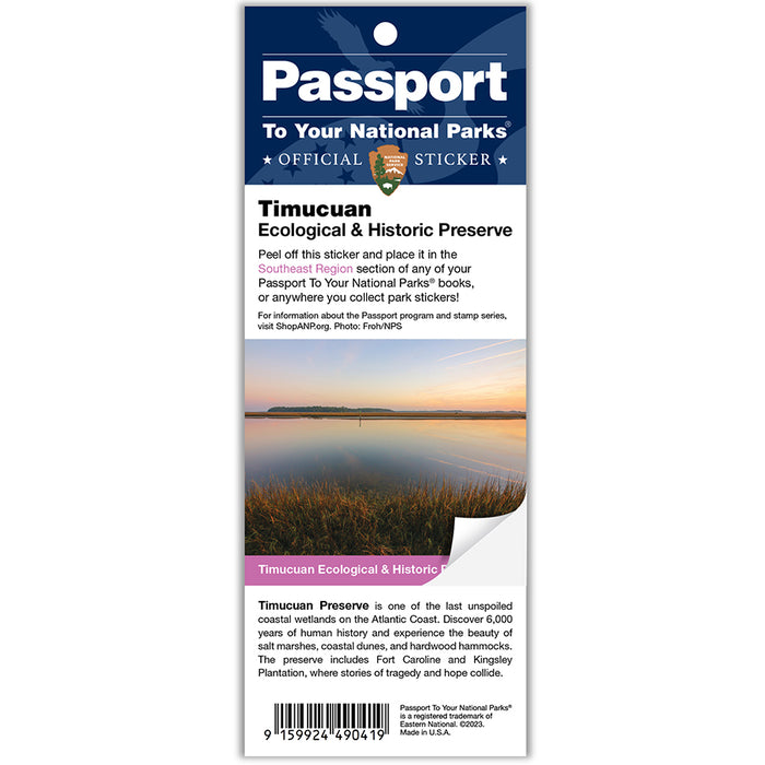 Timucuan ECO & HIS PRES Passport Sticker