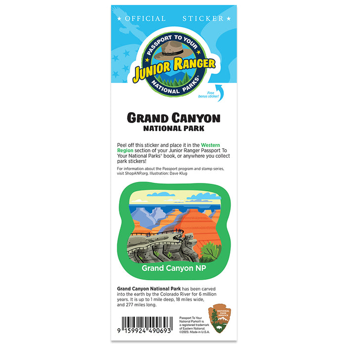 Grand Canyon NP Passport Junior Ranger Single Sticker