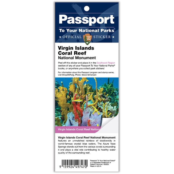 Virgin Islands Coral Reef NM Passport Sticker