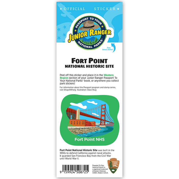 Fort Point NHS Passport Junior Ranger Single Sticker