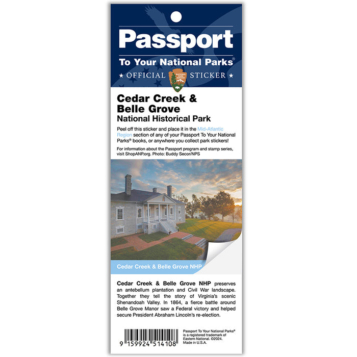 Cedar Creek & Belle Grove NHP Passport Sticker