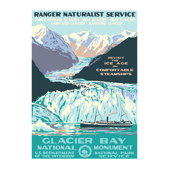 Glacier Bay National Monument WPA Travel Poster