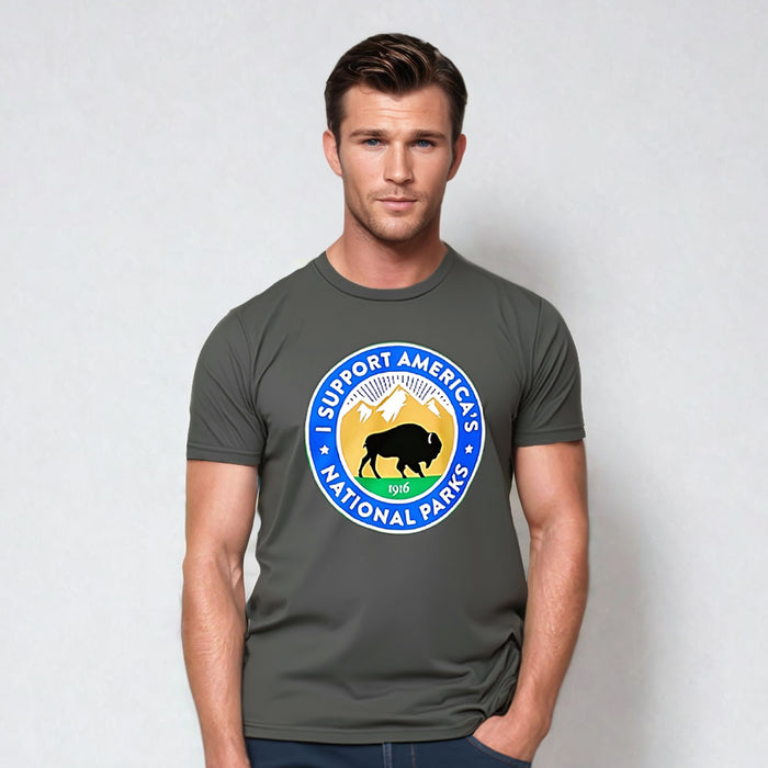 Park Supporter Bison T-Shirt - Asphalt
