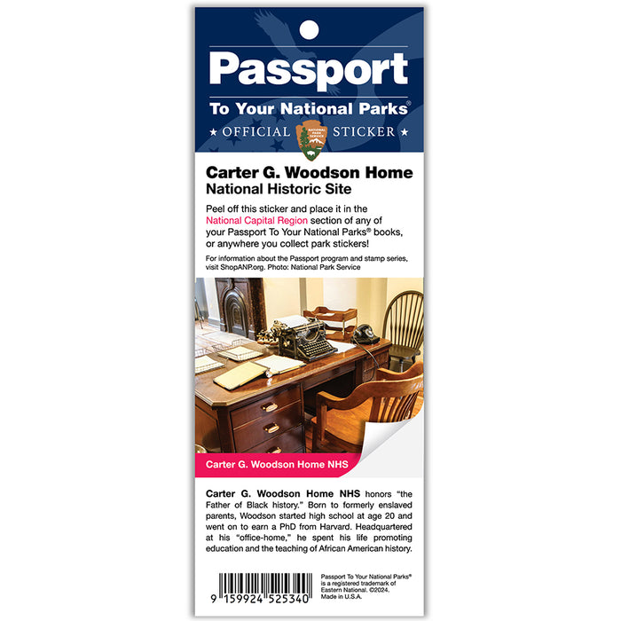 Carter G. Woodson Home NHS Passport Sticker