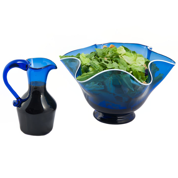 Cobalt Heart Shaped Lip Pitcher