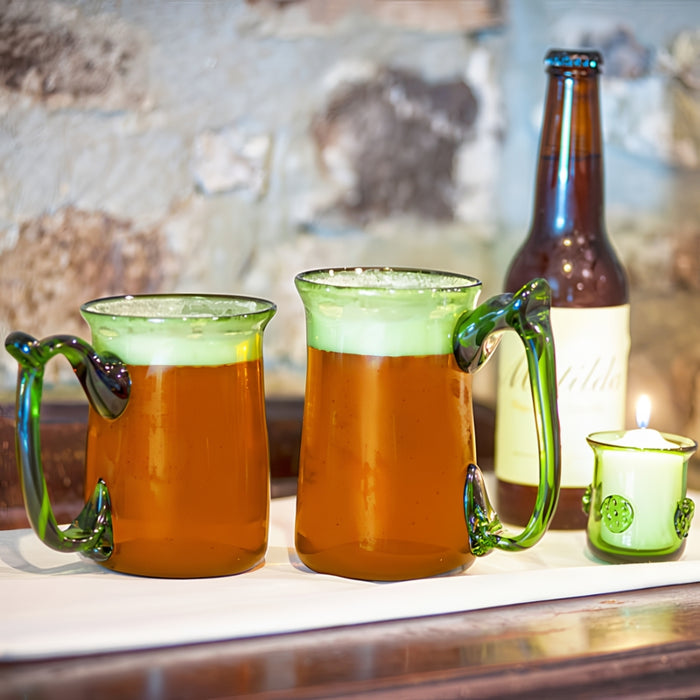 Green Glass Mug