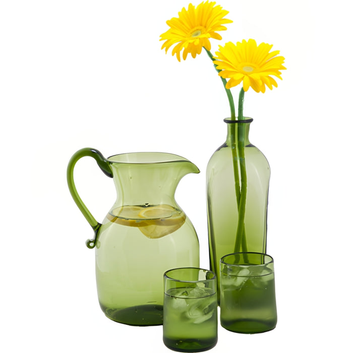 Green Glass Pitcher