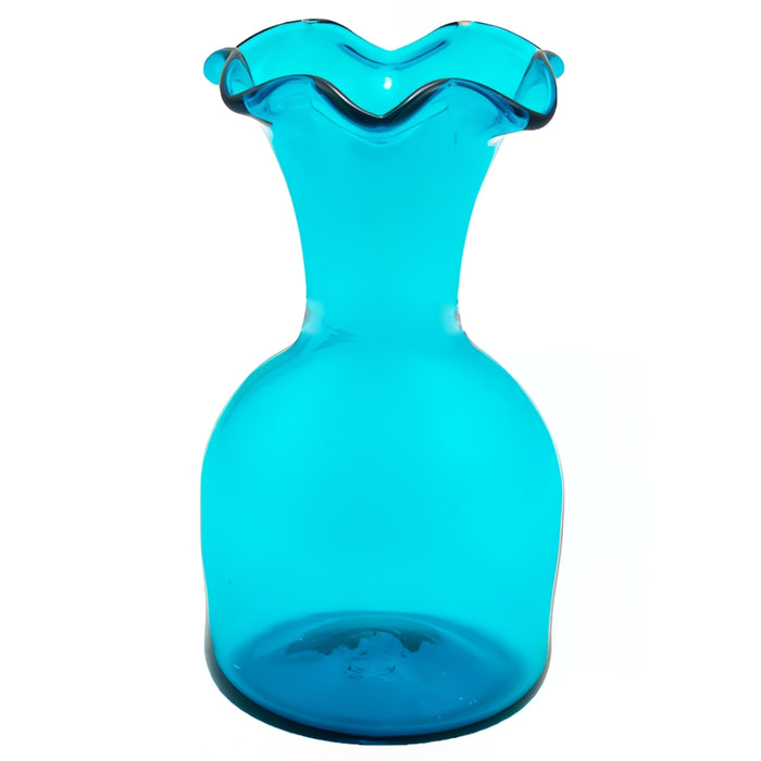 Handblown 6 Lipped Vase (Teal)