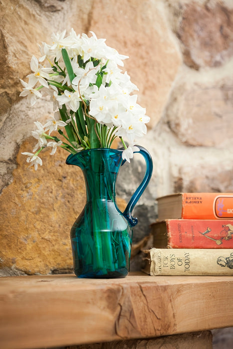 Teal Heart Pitcher