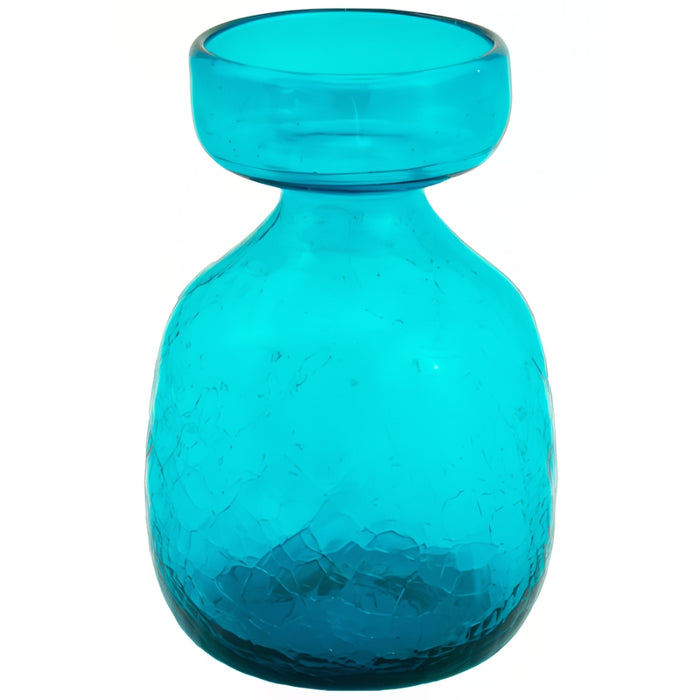 Teal Crackled Glass Bulb Forcer