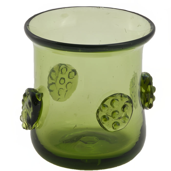 Handblown Brandy Shot Glass (Green)