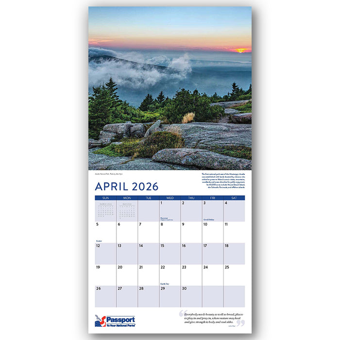 Passport To Your National Parks® 2026 Calendar