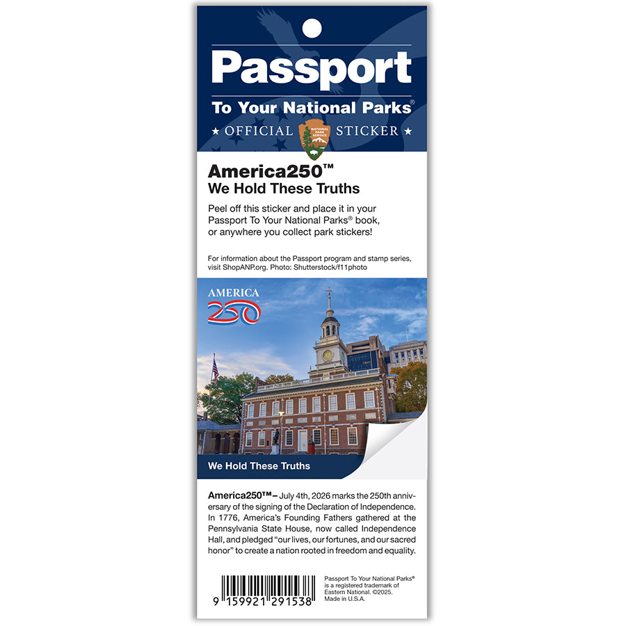 America250™ We Hold These Truths Passport Sticker
