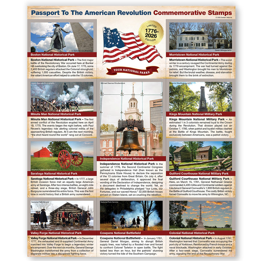 Passport To The American Revolution Commemorative Stamp Set