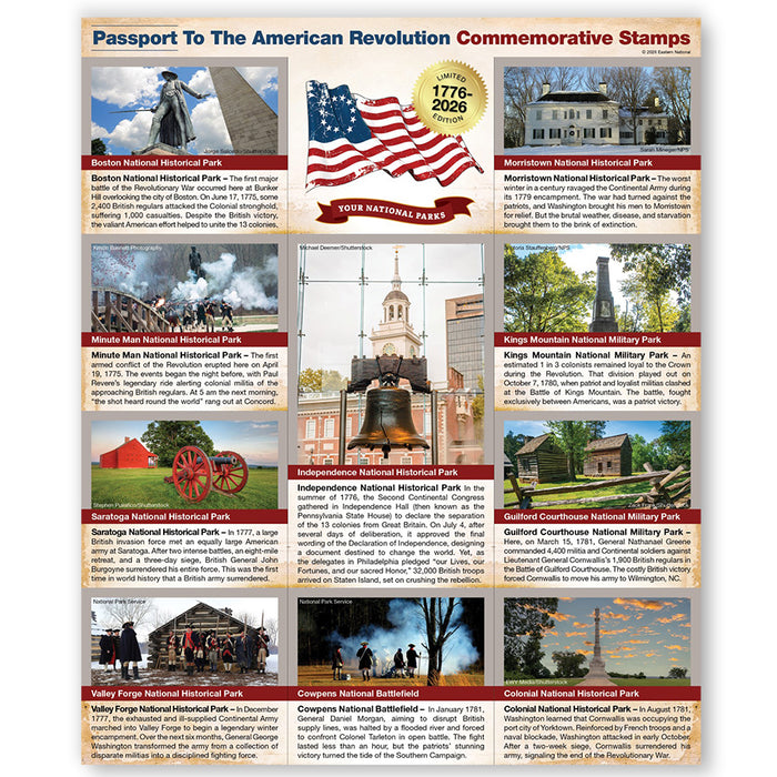 Passport To The American Revolution Commemorative Stamp Set
