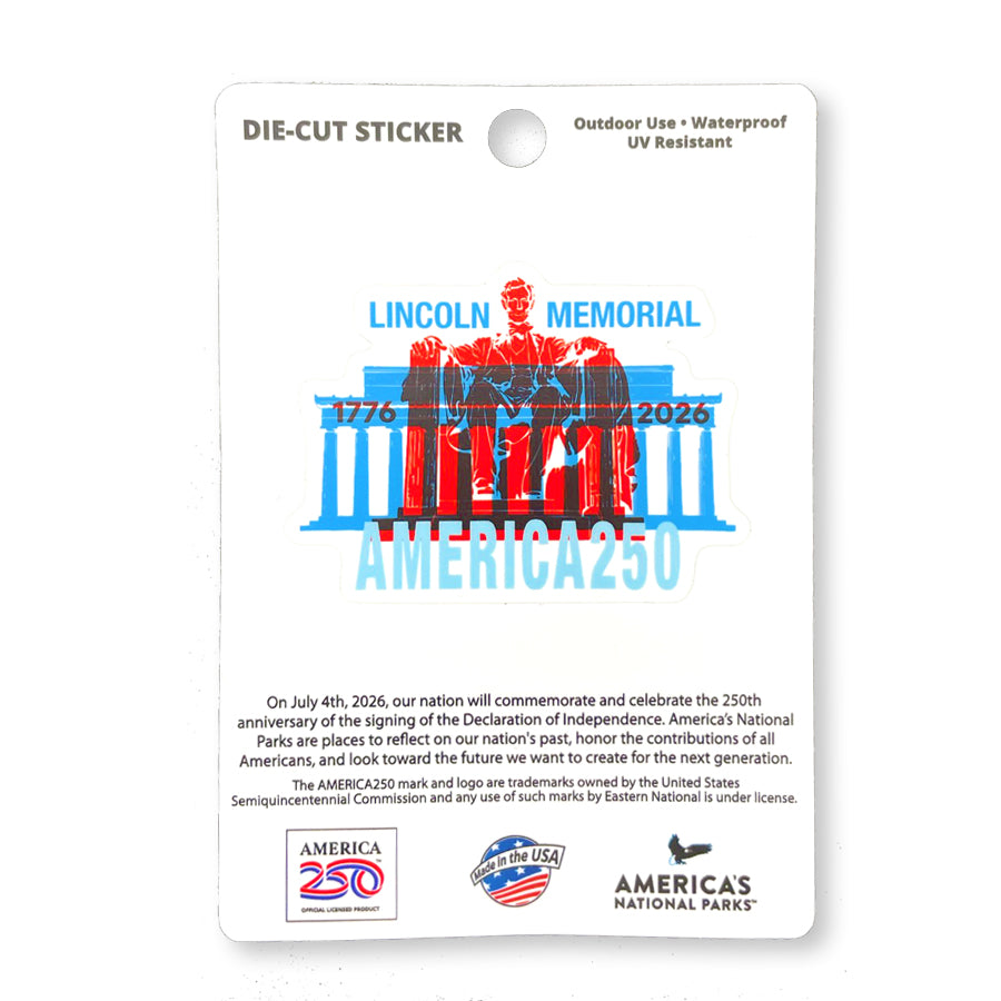 America250™ Lincoln Memorial Die Cut Sticker