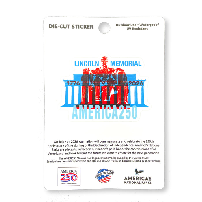 America250™ Lincoln Memorial Die Cut Sticker