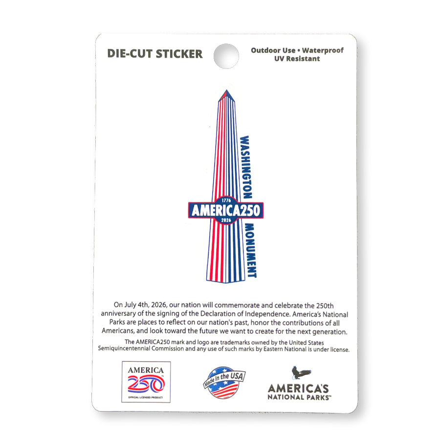 America250™ Washington Monument Die Cut Sticker