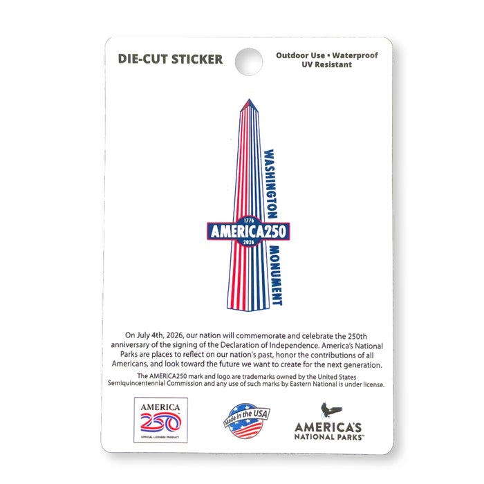 America250™ Washington Monument Die Cut Sticker