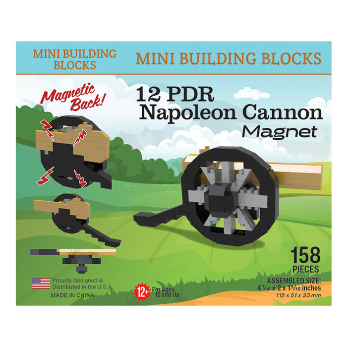12 PDR Napoleon Cannon Magnet Mini Blocks