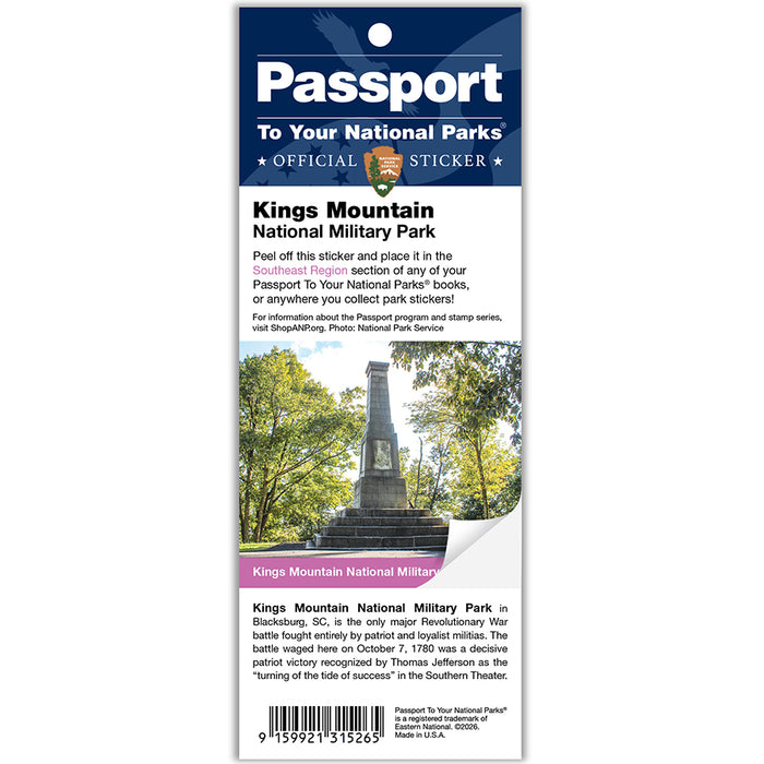 Kings Mountain NMP Passport Sticker
