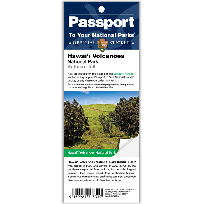 Hawaii Volcanoes NP Kahuku Unit Passport Sticker