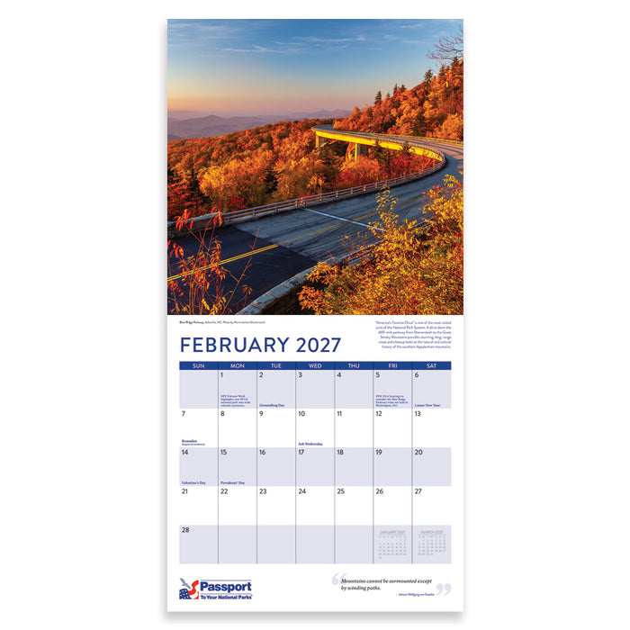 Passport To Your National Parks® 2027 Calendar