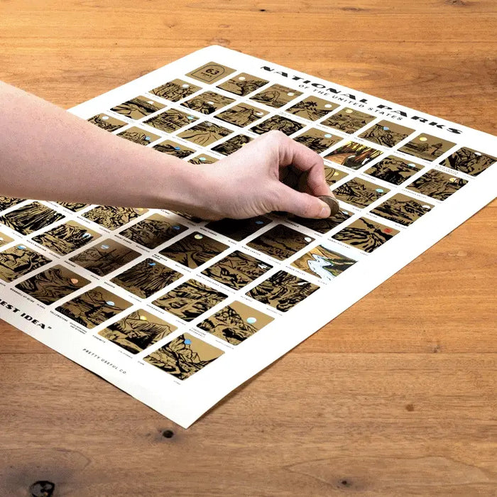 National Parks Scratch-Off Poster