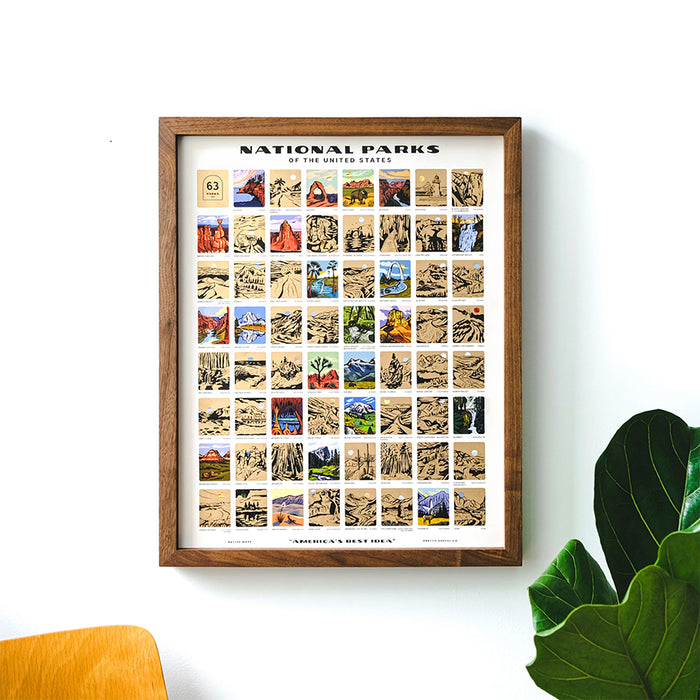 National Parks Scratch-Off Poster