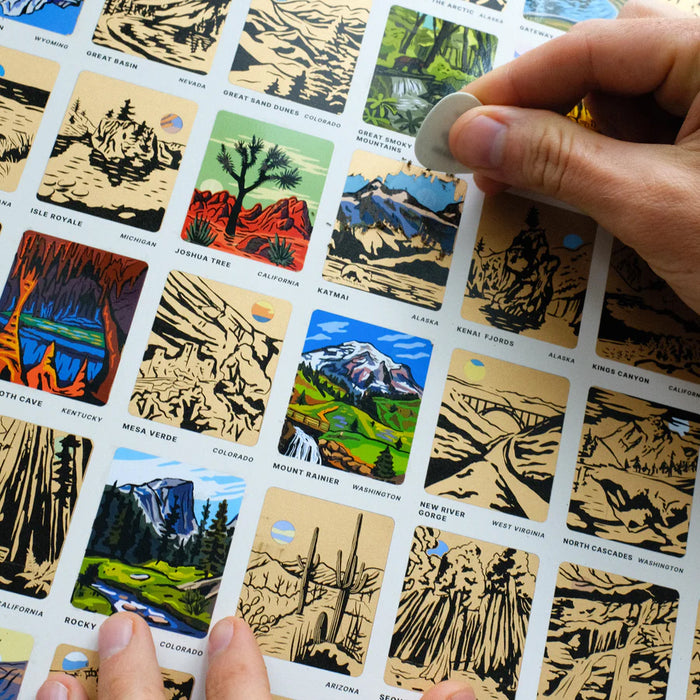 National Parks Scratch-Off Poster