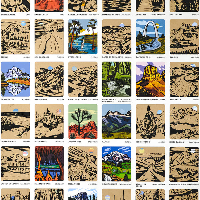 National Parks Scratch-Off Poster