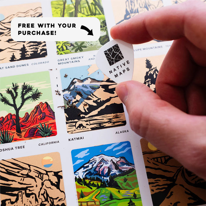 National Parks Scratch-Off Poster