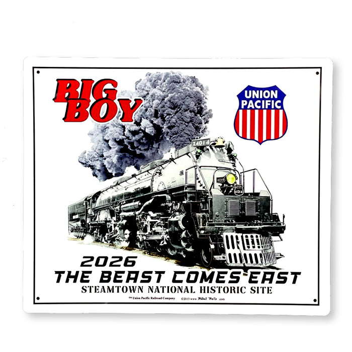 Big Boy 2026 The Beast Comes East Metal Sign