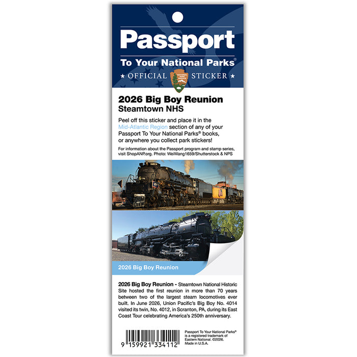 2026 Big Boy Reunion Steamtown NHS Limited Edition Passport Sticker