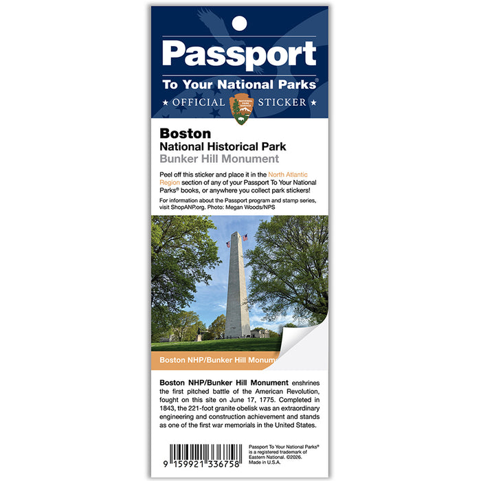 Boston NHP Bunker Hill Monument Passport Sticker